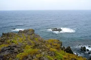 Looking out into the Sea of Japan from the rock formation