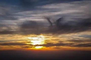 <p>Sunrise from the summit of Mount Fuji</p>