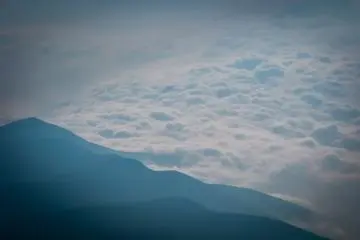 <p>Above a sea of clouds</p>
