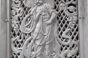 <p>Detail from a lantern near the main hall</p>