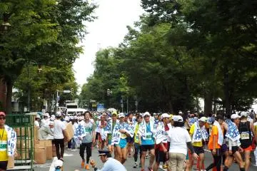 Sapporo Marathon - Locals run a short course