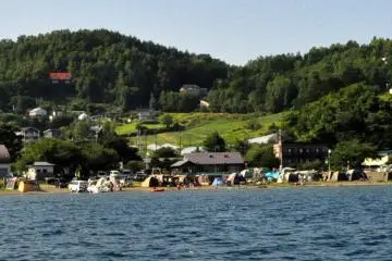 Shoreline viewed from the water