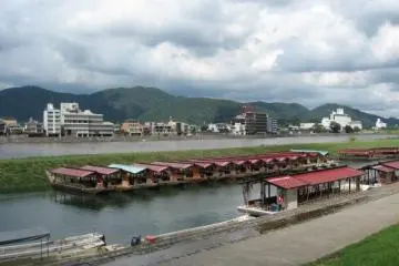 Ukai Boats - The Nagara River was filled to the brim that day.