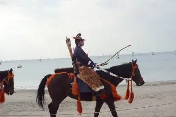 <p>Walking the horses along the course three times</p>