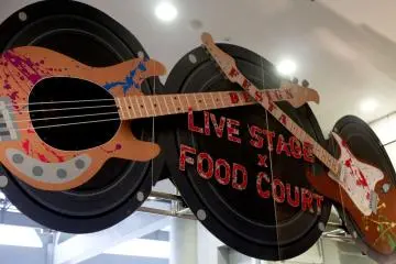 <p>There's also a stage set up outside with huge speakers, and there are many bands that just go up and start playing very loud music of different genres.&nbsp;</p>