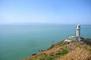 Sado Island and Cape Kakuda Lighthouse