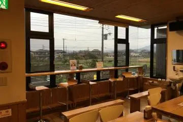<p>Beautiful view from the window at the cafe.</p>