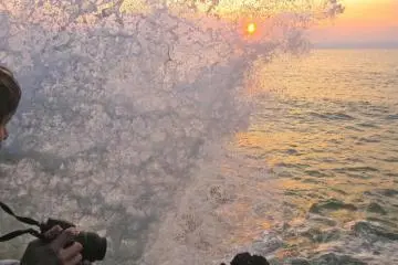 On a day with waves a friend and I got this close and still didn't get wet