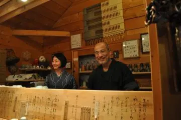 Proprietors and chefs Midori and Rai