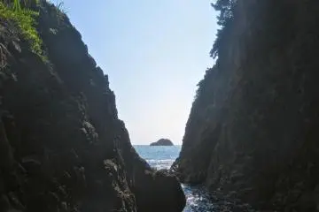 The view to the south from the other side of the cave