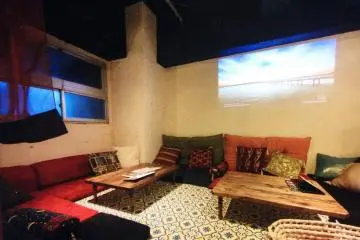 This wide space is great for groups to lounge and socialize together
