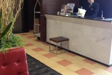 The reception area with waiting seats
