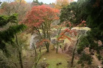<p>The Jugokentamon Gate and Taiko Turret foundations from the keep tower foundations</p>
