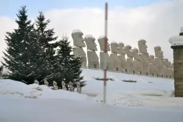 Makomonai Takino Cemetery on the way back from Takino Snow World