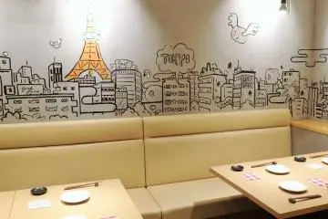 <p>There is a back room containing two tables.</p>
