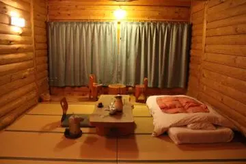 <p>My room in the Log House before bed</p>
