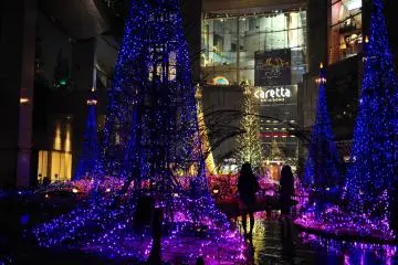 <p>The light show lasts for six minutes every 20 minutes.</p>
