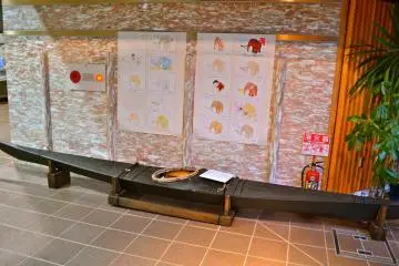Paintings of the Wooly Mammoth done by small children