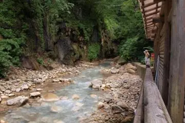 Cooling down by the crystal clear river