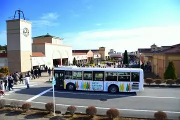 나스시오바라 역에서 무료 셔틀 버스가 운행하고 있다