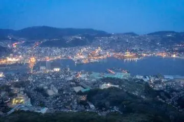 <p>The bright glows of the city lights</p>
