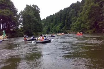 The Kitakami River annual rubber boat race, a world record