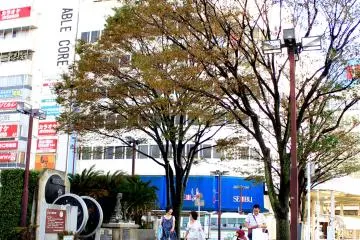 This view greets you as you step out of the station's south exit.