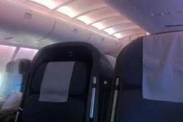 <p>2 by 2 business class shell seats give a club like atmosphere</p>