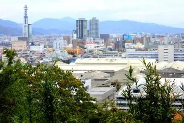 From the top, you can see a portion of the city with so many buildings