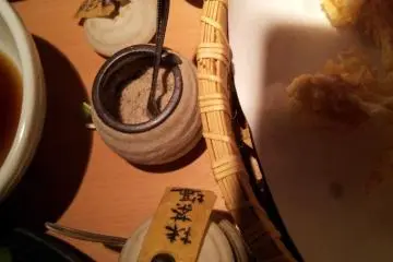 Three types of salt available (macha, sansho and regular) (Photo: KWHedlund)