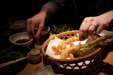 Aficionados allegedly salt rather than dip their ebi (Photo: KWHedlund)