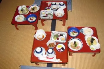 Cena shojin ryori en el Templo Ekoin, Monte Koya