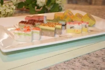 Samples of some fancy food products. 
