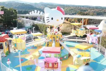 This cute ride takes you on a sky trip on the back of an elephant. 