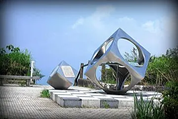 A sculpture of Mt. Kanuki's architectural layout