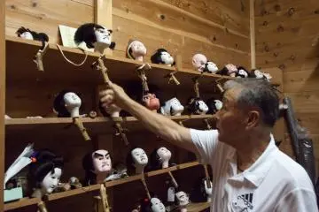 Puppet heads of the Tonda Puppet Troupe