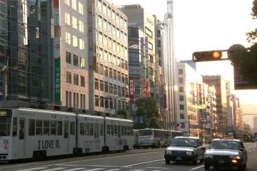 Visiting downtown Hiroshima.