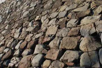 The stones making the castle's foundation