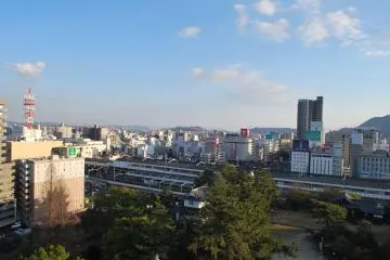 A view of Fukuyama from the top of Fukuyama Castle