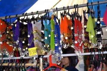 Colorful embellished skirts