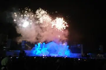 The fireworks that brought the Snow Carnival on Saturday night to a close