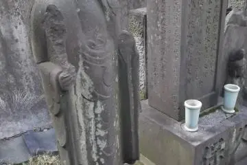 In among the graves