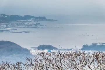From the summit there are some fine views of the bay below
