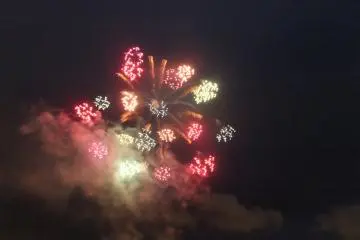 Fireworks during the summer
