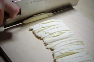 The size should all be uniform so the noodles cook evenly