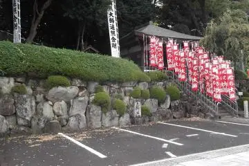 The temple seems to incorporate some parking