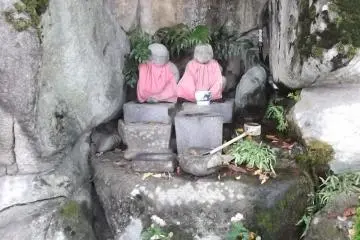A little side shrine, also lichened with age