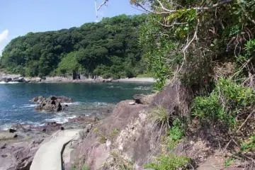Small path along the coast