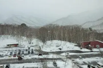 In winter, as the day progresses, the snow often rolls in.