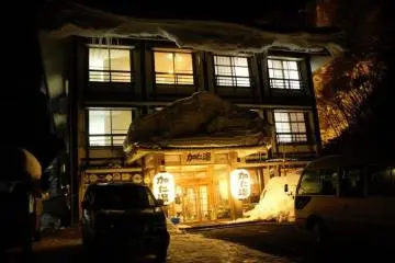 Entrance at night